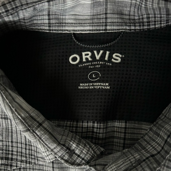 5/$25 Orvis button up short sleeve collared shirt size large - Picture 4 of 7